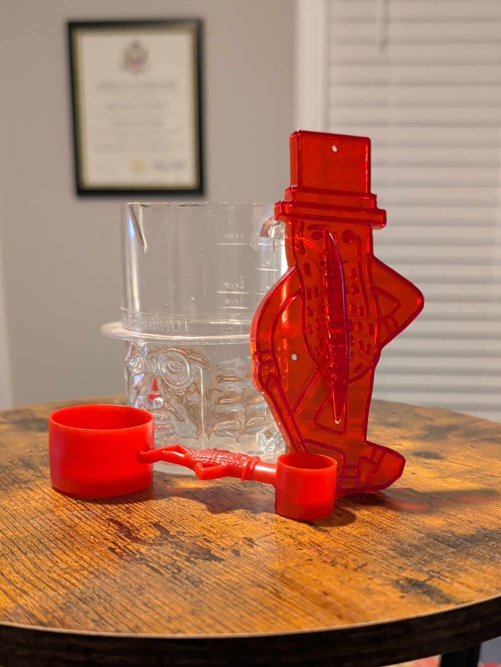 Red Plastic Measuring Spoon Set and Measuring Cup And Cookie Cutter